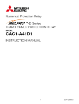 Mitsubishi Electric New MELPRO-D Series TRANSFORMER PROTECTION RELAY CAC1-A41D1 Owner's manual
