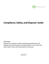 Seagate Compliance, Safety, and Disposal User guide