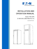 Eaton 93E Operating instructions