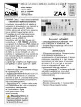 CAME ZA4 User manual