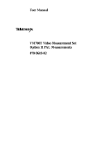 Tektronix VM700T User manual