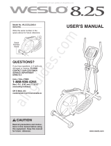 Weslo 8.25 Elliptical User manual