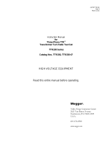 Megger Three-Phase TTR User manual