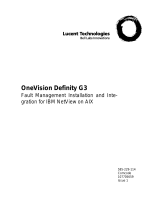 Lucent Technologies OneVision DEFINITY G3 Fault Management Installation And Integration Manual