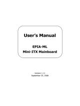 VIA Technologies EPIA-ML User manual