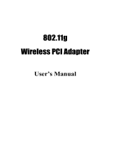 Abocom Systems 802.11b/g Wireless LAN PCI Card WPG2500 User manual