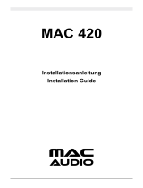 MAC Audio 420 Installation guide
