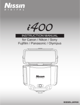Nissin i400 Flash for Canon, Nikon, Sony, Fujifilm, Four Thirds User manual