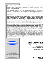 Challenge CHAMP 150 2019 User manual