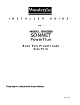 Wonderfire BR00290 SONNET Installer's Manual
