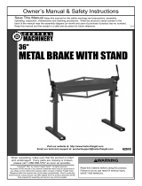 Central Machinery 62518 36 Inch Metal Brake Owner's manual