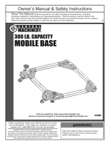 Central Machinery 300 Lb. Capacity Mobile Base Owner's manual