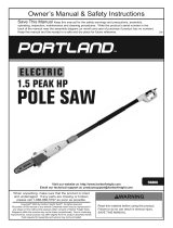 Portland 56808 9.5 In. 7 Amp Corded Electric Pole Saw Owner's manual