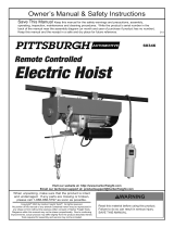 Pittsburgh Automotive 60346 Remote Controlled Electric Hoist Owner's manual