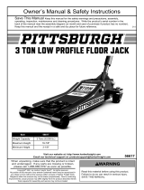 HARBOR FREIGHT 56617 Pittsburgh 3 Ton Low Profile Floor Jack Owner's manual