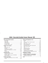 Chevrolet kodiak 2004 Owner's manual