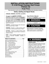 International comfort products PHD560000KTP0C Installation guide