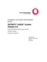 Lucent Technologies Definity Audix System Installation And Administration Manual