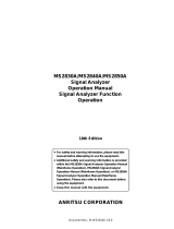 Anritsu MS2840A Operating instructions