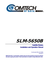 Comtech EF Data SLM-5650B Operating instructions
