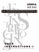 Unika MX-880 User Instructions
