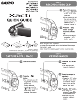 Sanyo XACTI VPC-SH1PX Quick Manual