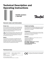 Teufel LT 4 Power XL Edition "5.1-Set M" Owner's manual