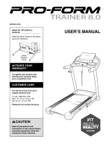 Pro-Form TRAINER 8.0 User manual