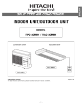 Hitachi RAC-30MH1 User manual