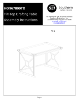 SEI Tilt-Top Drafting Table HO967800TX Assembly Instructions Manual