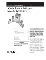 Eaton 9000X Series Variable Frequency Drives - MotoRx dV/dt filters-IL04012002E Owner's manual