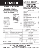 Hitachi RAC-25NX2 User manual