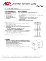 ACP OC5241T1BK Quick Start & Reference Manual