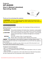 Hitachi CP-X4020 User manual