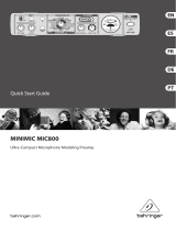 Behringer Minimic Mic800 Quick start guide