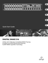 Behringer Digital Snake S16 Quick start guide