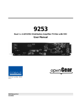 Cobalt Digital 9253 2x4 AES Audio Distribution Amplifier, 75 Ohms User manual