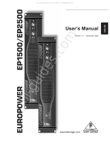 Behringer Europower EP2500 User manual
