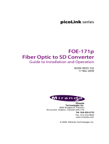 Miranda PicoLink Series FOE-171p Manual To Installation And Operation