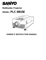 Sanyo PLC-8815E Owner's manual