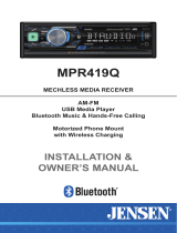 Jensen MPR419Q Mechless Media Receiver Owner's manual