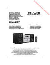 Hitachi AXM649BT Owner's manual