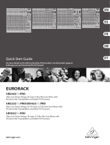 Behringer EURORACK UB1832FX-PRO Quick start guide