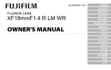Fujifilm XF18mmF1.4 R LM WR Owner's manual