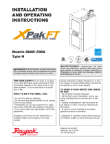 Raypak 0088AR - 398A User manual