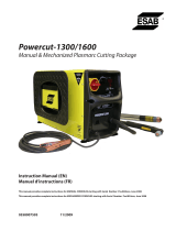ESAB Powercut-1300/1600 Manual & Mechanized Plasmarc Cutting Package User manual
