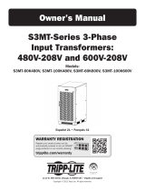 Tripp Lite S3MT-Series 3-Phase 480V-208V and 600V-208V Input Transformers Owner's manual