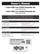 Tripp Lite USB 2.0 Over Cat5 Plug-and-Play Extender Kit & 4-Port USB 2.0 Over Cat5 Plug-and-Play Extender Hub Owner's manual