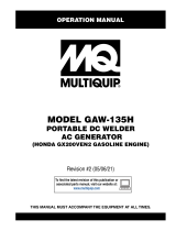 MQ Multiquip GAW135H Operating instructions