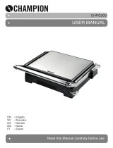 Champion CHPG300 Pro 2000W Toaster Paningrill User manual